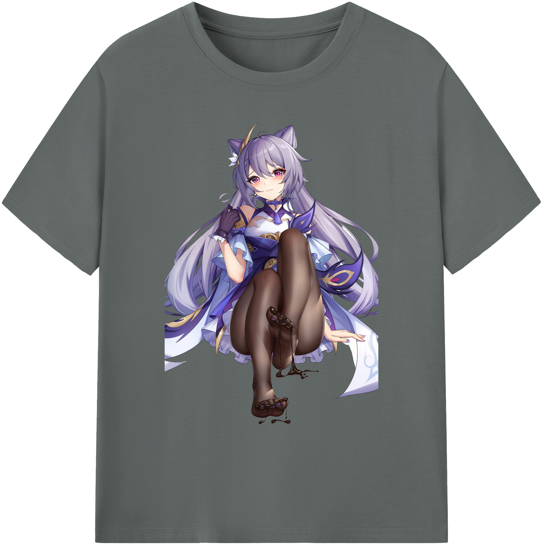 げんし神 刻晴 こくせい genshin Kokusei 綿100％ メンズ半袖Tシャツ｜肌触りやわらか＆通気性